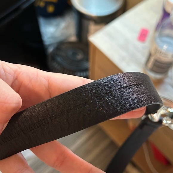 Chicos Black Leather Clasp Belt - Picture 3 of 4